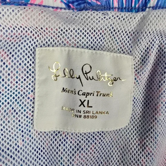 Lilly Pulitzer Swim Trunks Shorts Mens XL Blue Its A Sailabration Print NWT - Picture 3 of 12